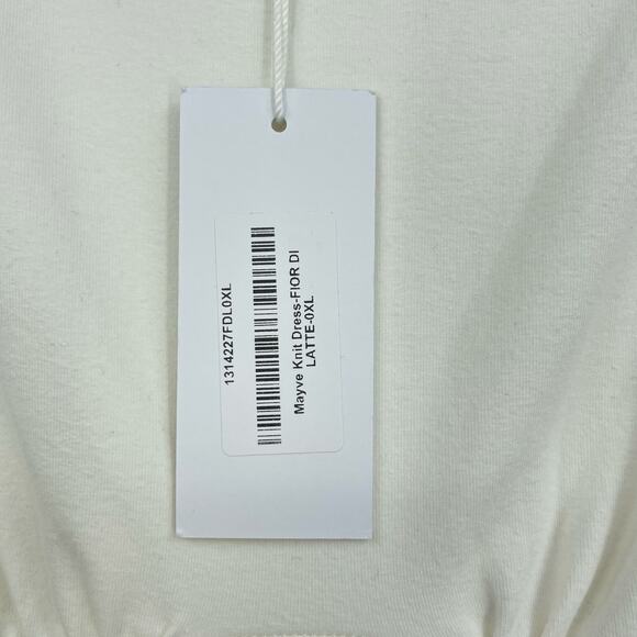 Reformation | NWT Mayve Knit Dress Fior Di Latte White A-line Mini Dress XL - Picture 7 of 16